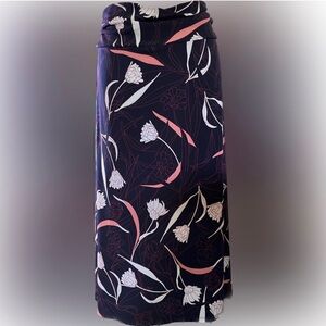 Gilli Floral Skirt Black Pink White Knee Length Size 3X